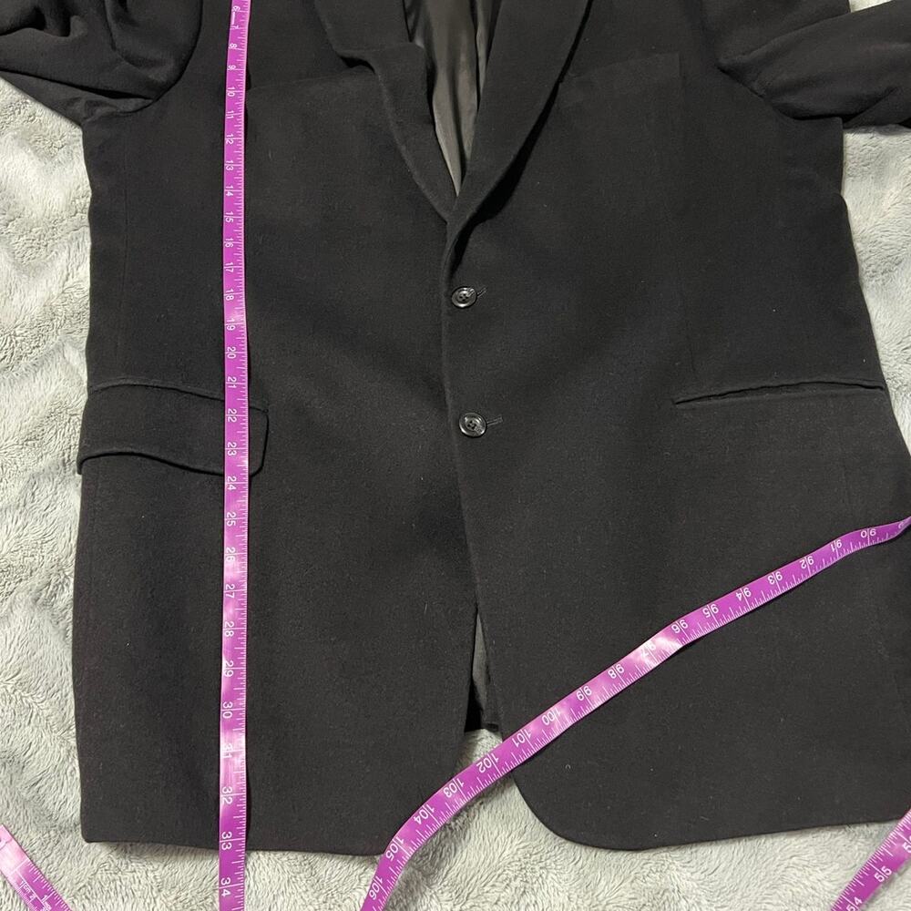 Jos.A Bank Black Cashmere Two Button Front Sports Coat Size 48L - Picture 8 of 8
